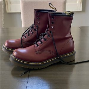 Dr Marten’s 1460 8-hole women’s boots, cherry red